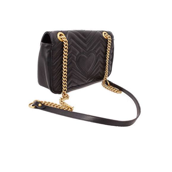 Gucci GG Marmont Quilted Small Shoulder Bag Black - Picture 2 of 5